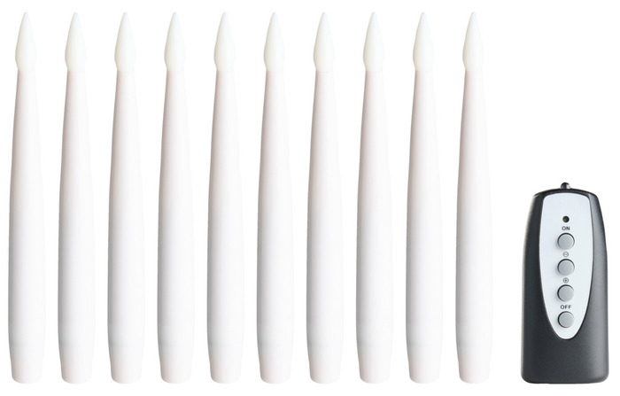 Magiske svevende lys med fjernkontroll, 10-pk.